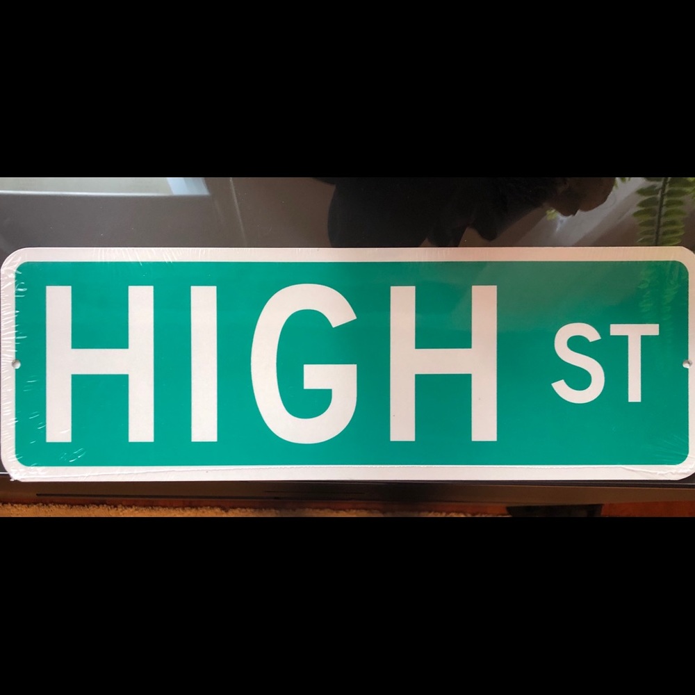 “High street” sign